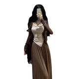 Three-Piece Women 2025 Summer New Pure-Want Hottie Sunscreen Long-Sleeved Sleeve Jacket Slings Wide Leg Pants