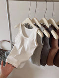 6602# Hundred U-Neck Comfortable Sling Vest Skinny Woman With Chest Cushions Outside The Coat