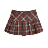 Spice Girls Red Check-In A-Character Skirt Women's Spring And Summer New College Windy Skirts With Thin And High Waist Short Skirt