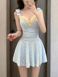 Wow 2026 New Triangle Conjoined Swimsuit Female Shade Thin Beach Resort Hot Spring Swimsuit Swimsuit