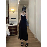 Yuyue Yue Striped V-Neck A-Character Sling Dress Woman Xia Han Casually Repair Waist-Skinny Dress