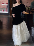 Suspension White Beautiful Yarn Half-Dress Skirt Sha Pung Pong Fairy 100-Fold Flowing Long Yarn Skirt Long Dress Woman