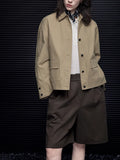 Qaqi Short-Case Work Jacket Women's Autumn 2025 New Products Relaxed Leisure Simple And High-End Feeling