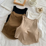 932# Irregular Sling Vest Women 2025 Spring/Summer New Sleeveless Short-Sleeveless Short-Socked T-Shirt T-Shirt Tide
