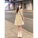 2026 New Small Slingless Hanging Neck Dress Women's Summer Seaside Holiday Fairy Beach Dress