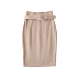 Light-Cooked Hottie Body With Belt High-Rise Half-Dress Female Pure Temperament Lustful Body Pure Ass Skirts